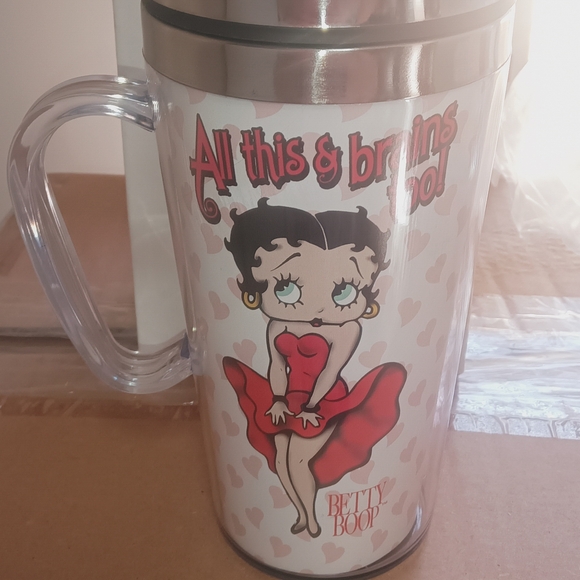 Betty Boop Other - Betty Boop Red and White Travel Mug